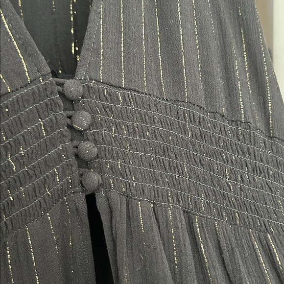 Torrid Black Gauze Button Front Smocked Babydoll Blouse Size 5X - Picture 7 of 16